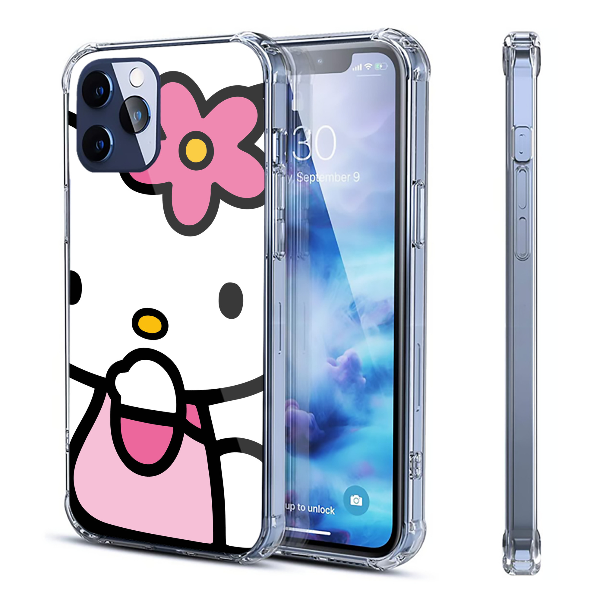 （画像用） Hello Kitty ハローキティ 【iPhone 12シリーズ対応】透明スマホケース（クリアソフトケース）